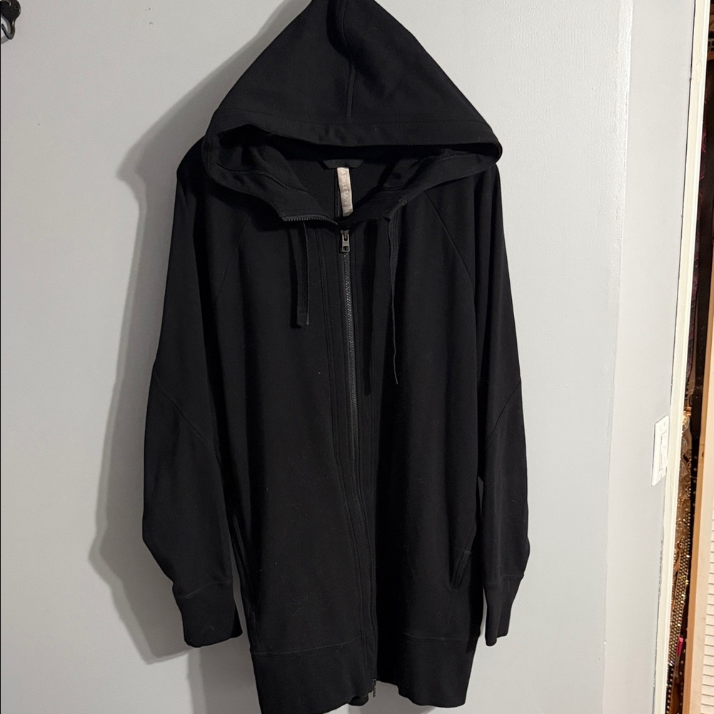 Athleta Triumph Hoodie Black Hooded Zip-Up Jacket